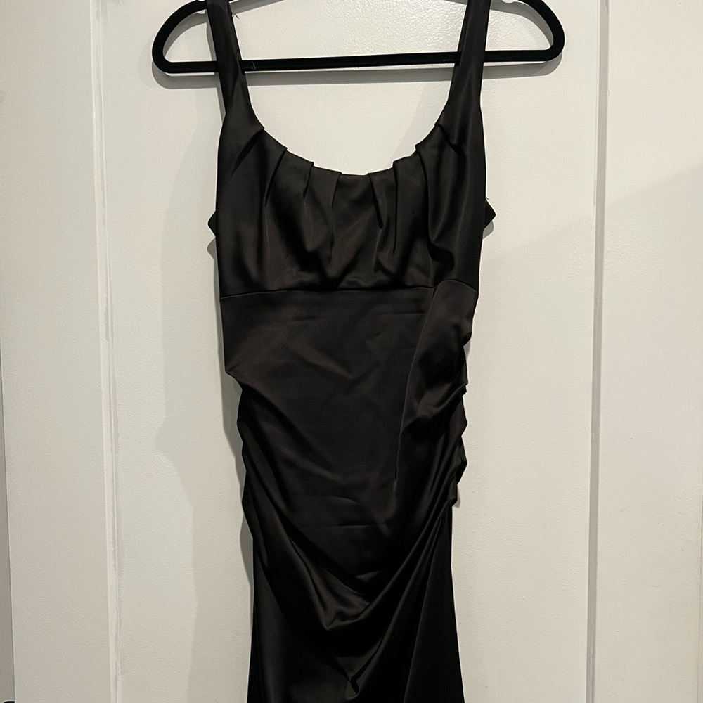 Black fitted cocktail dress
